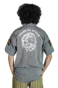 Tribe of Judah Rasta Button Shirt