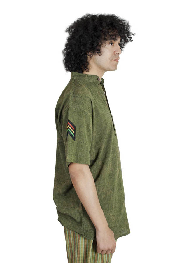 Tribe of Judah Rasta Button Shirt