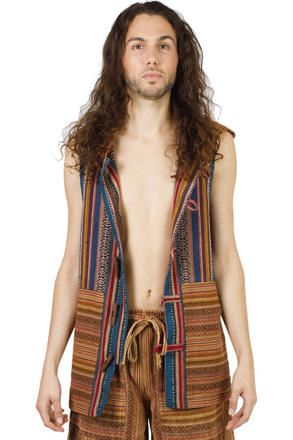 Hitchhiker Hippie Gheri Hooded Vest