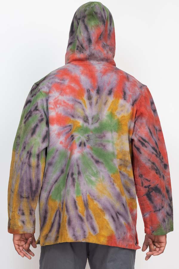 Rasta Tie Dye Baja Hoodie