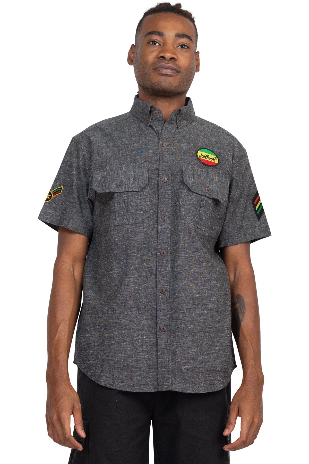 Lion Of Judah Hemp Cotton  Button Down Shirt