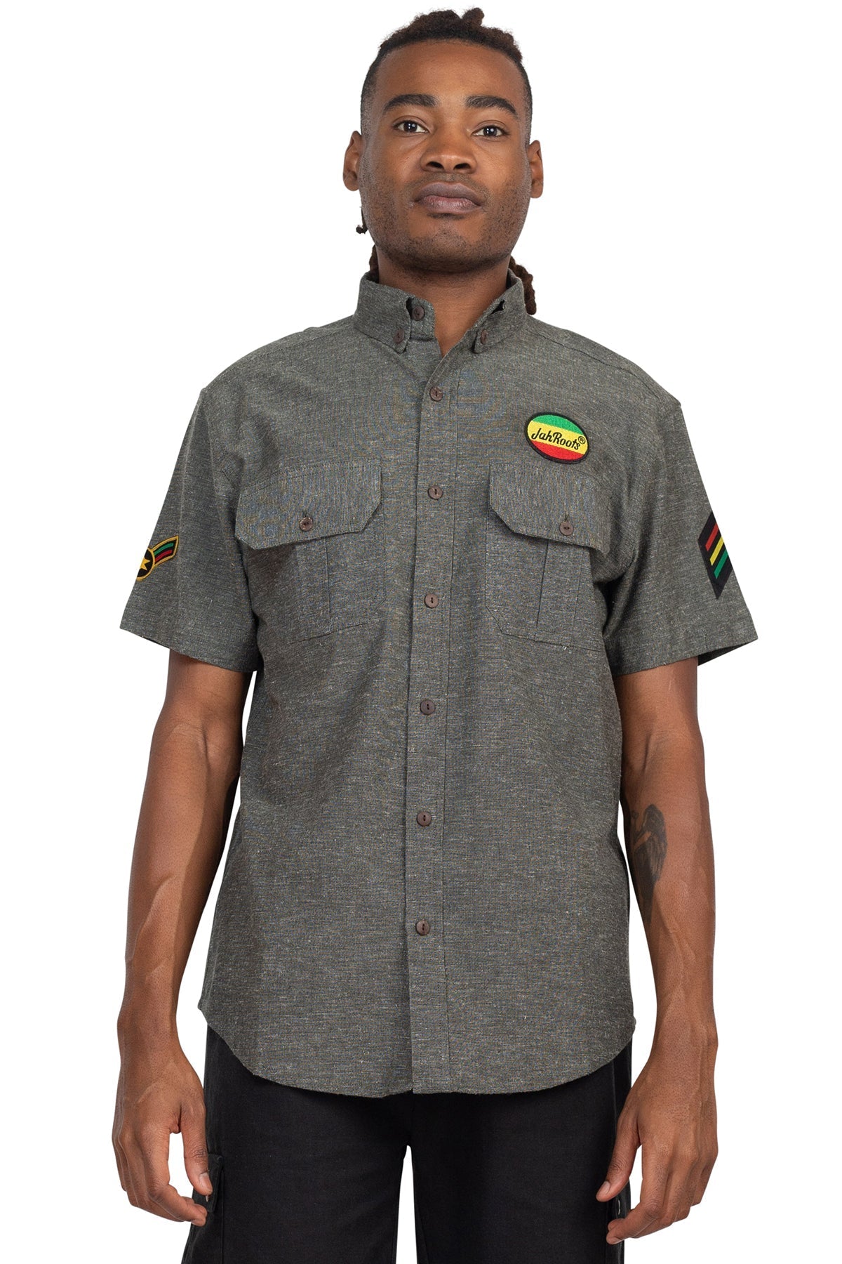 Lion Of Judah Hemp Cotton  Button Down Shirt