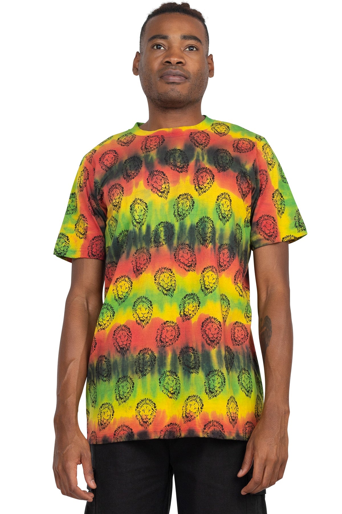 Rasta Tie Dye Printed T Shirt