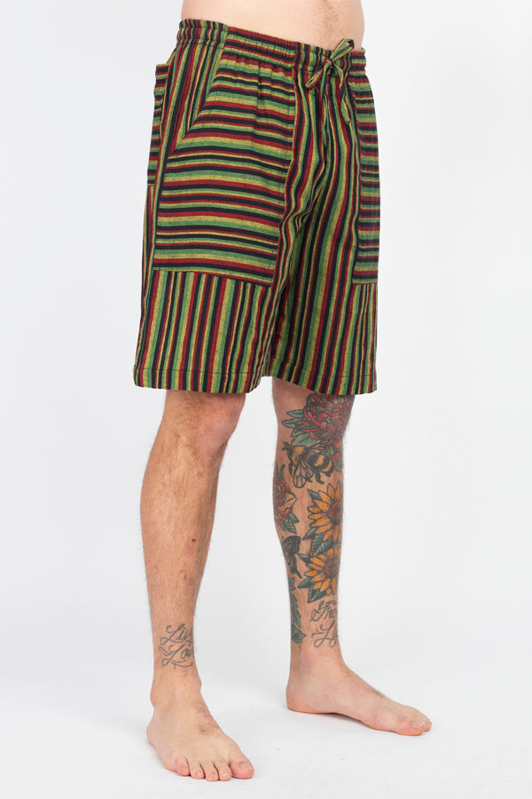 Rasta Reggae Stripes Drawstring Shorts