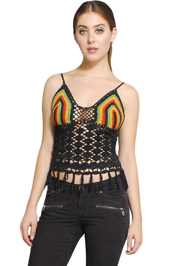 Crochet Rasta Beach Top