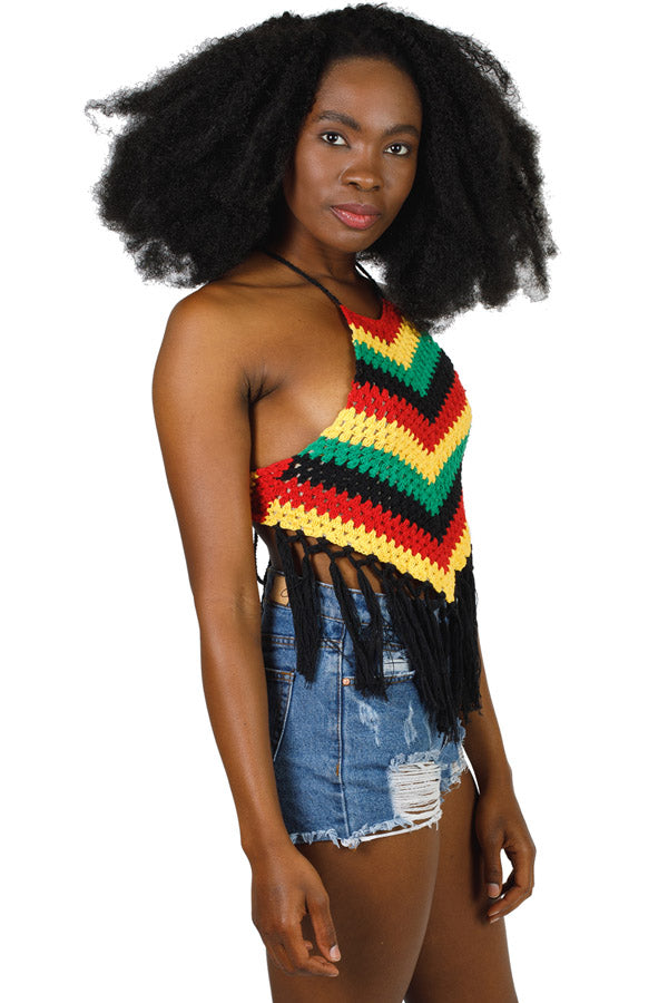 Rasta crochet sales crop top