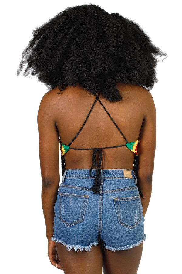 rasta crochet crop top