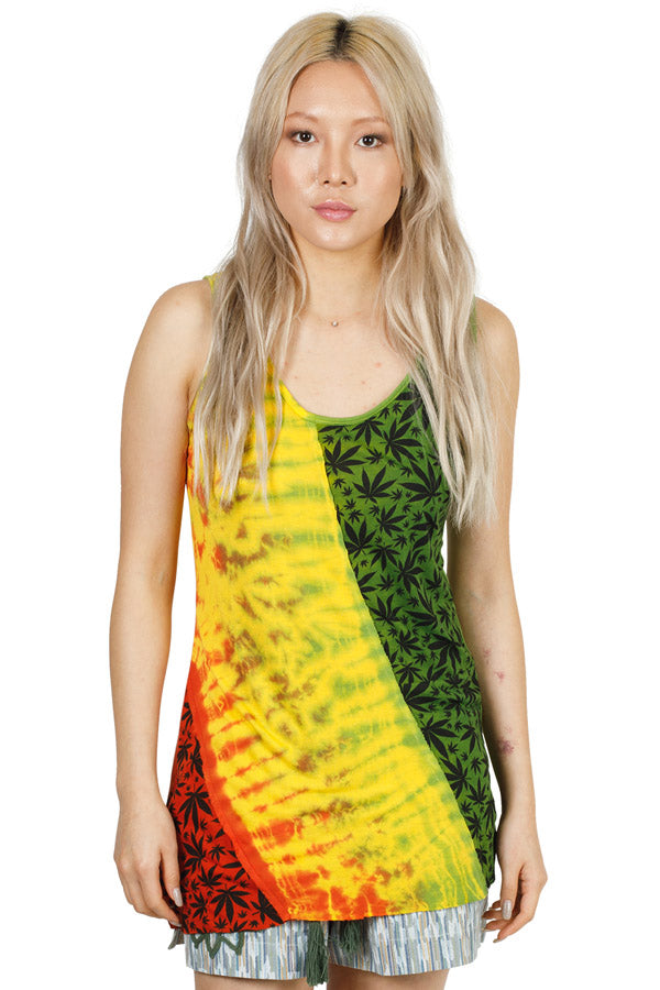 Tipsy Tie-Dye MaryJane Rasta Beach Tank