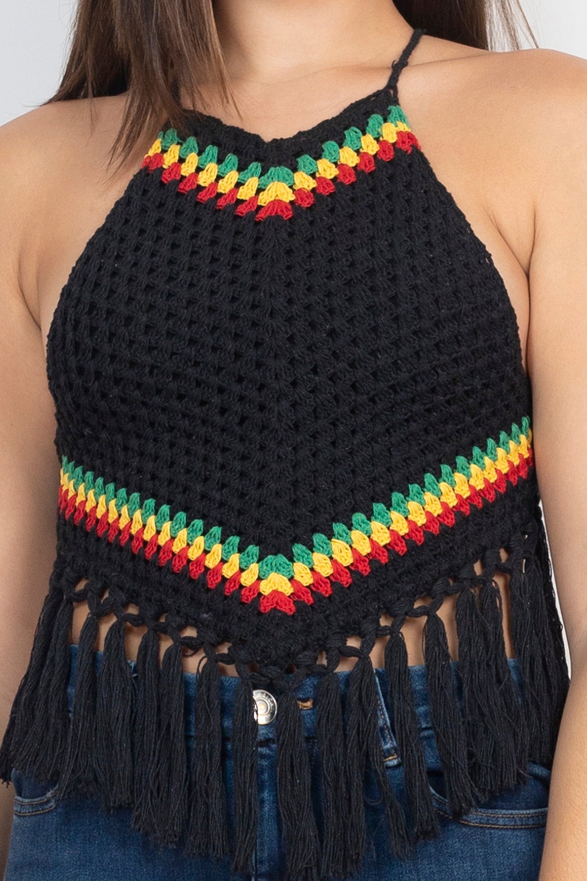 Rasta hot sale crochet top