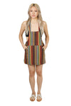Rasta Striped Rustic Overall Skirt