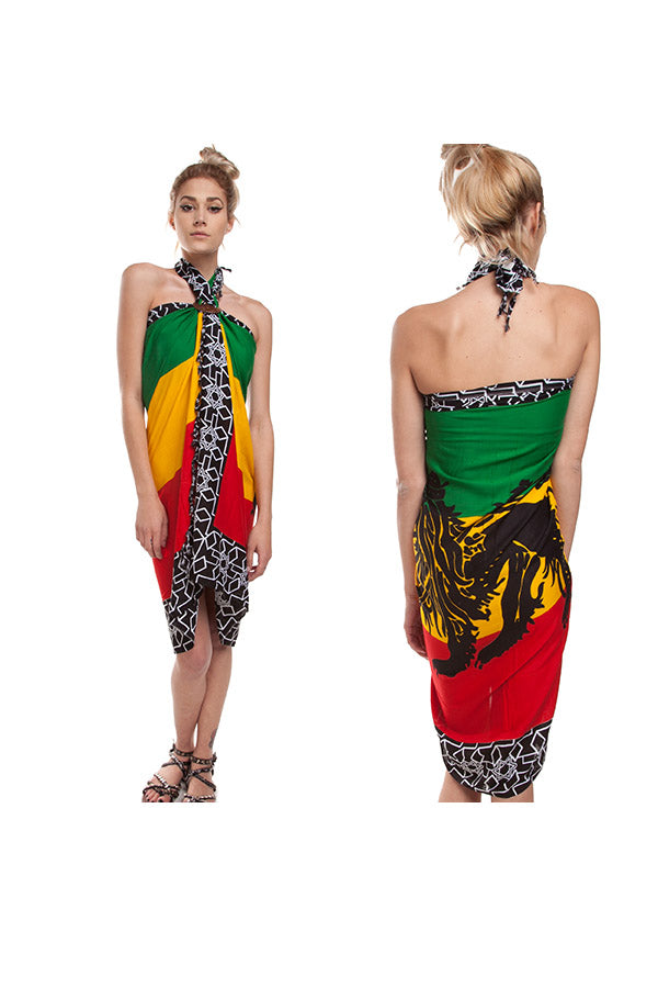 Women's Rasta Reggae Lion Beach Summer Sarong