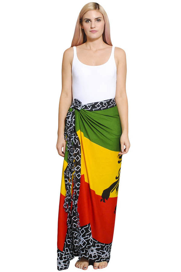 Women's Rasta Reggae Lion Beach Summer Sarong