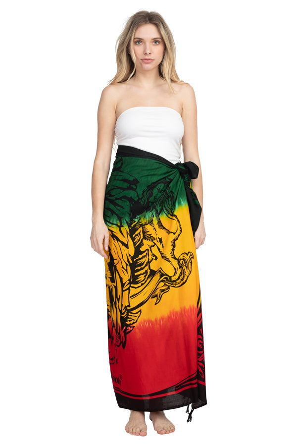 Tie Dye Rasta Lions Sarong