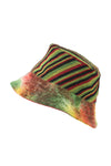 Tie-Dye Rasta Reggae Bucket Hat with Cotton Lining