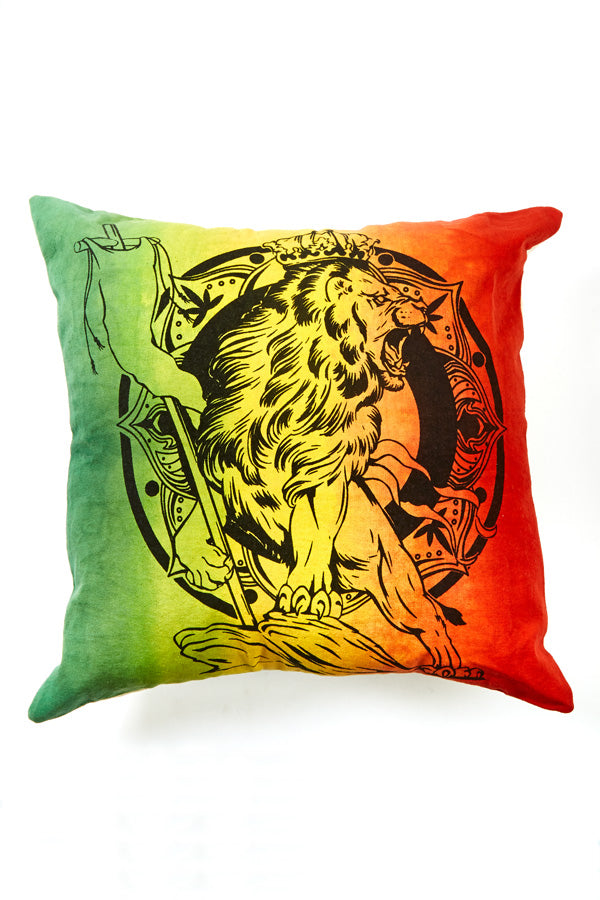 Rasta Lion of Zion Throw Pillow Cover