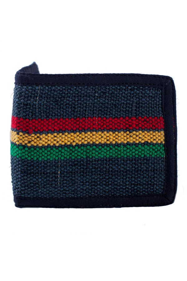 Rasta Striped Hemp & Cotton Wallet