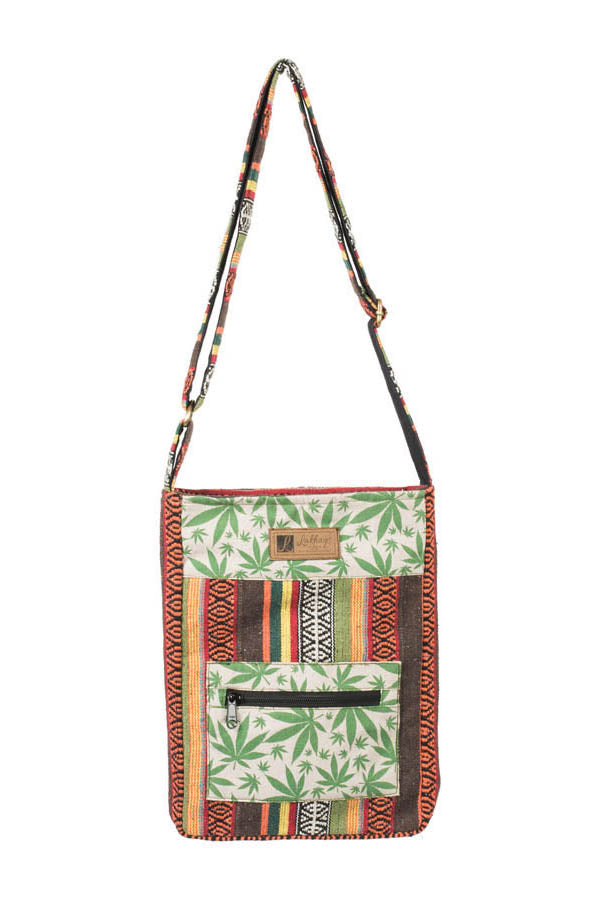 Tie Dye Marijuana Leaf Crossbody Bag