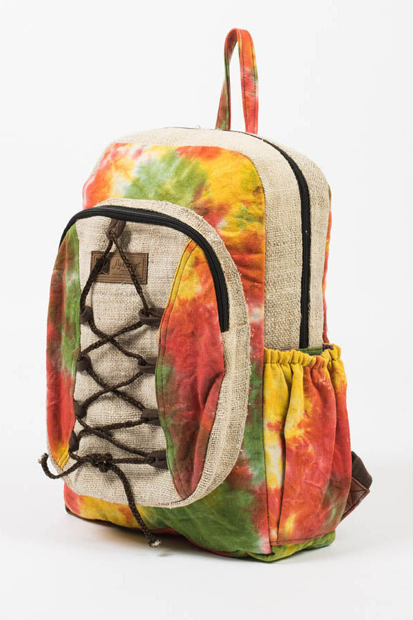 Hemp & Cotton Rasta Tie-Dye Backpack